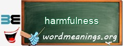 WordMeaning blackboard for harmfulness